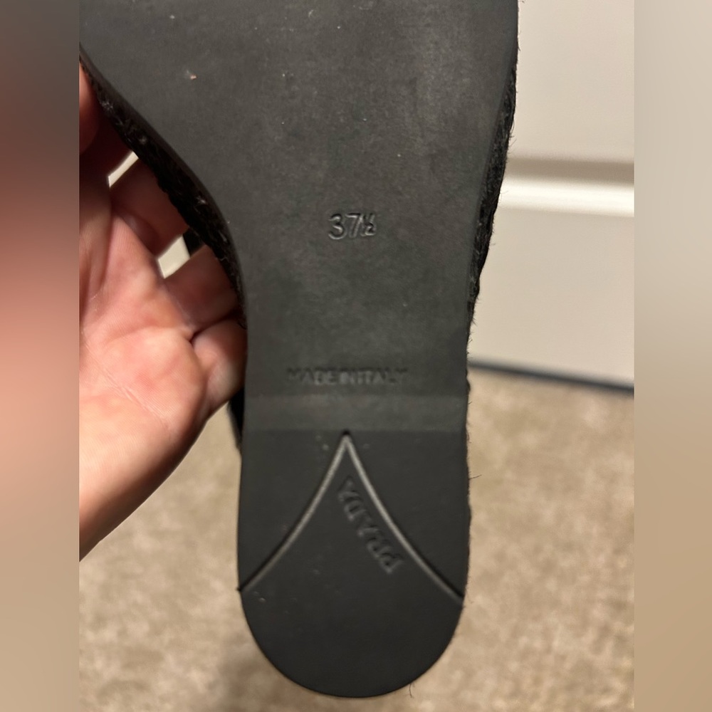 Prada black wedges EUC size 37.5 - Picture 5 of 5